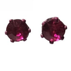 Elegant Pink Crystal Stud Earrings Classic Minimalist Fashion Jewelry Women